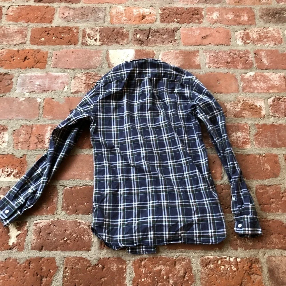 J. Crew size XS (13-13.5) plaid button down shirt